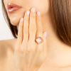 Bague Morganne Bello Quartz Rose Diamants Or Rose