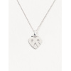 Pendentif Poiray Cœur Entrelacé Or Blanc Petit modèle