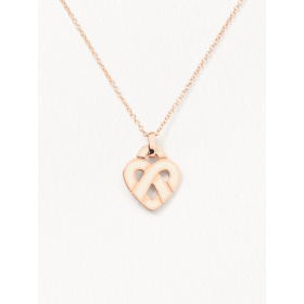Pendentif Poiray Cœur Entrelacé Or Rose Petit modèle