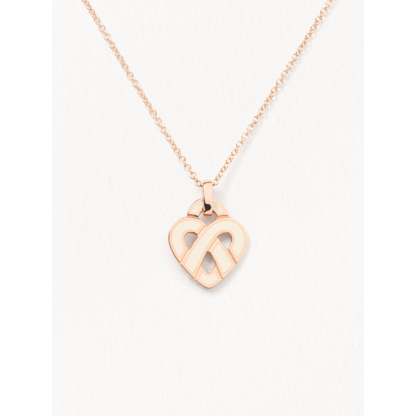 Pendentif Poiray Cœur Entrelacé Or Rose Petit modèle