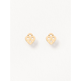 Boucles d'oreilles Poiray Cœur Entrelacé Or Jaune