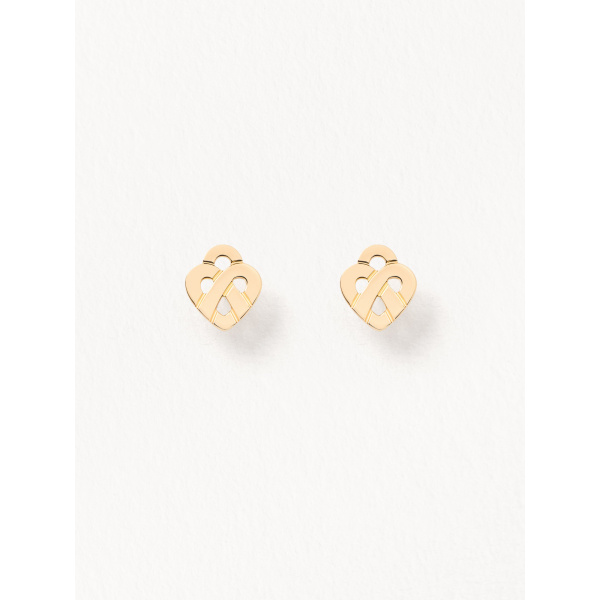 Boucles d'oreilles Poiray Cœur Entrelacé Or Jaune