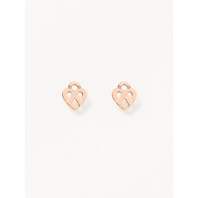 Boucles d'oreilles Poiray Cœur Entrelacé Or Rose