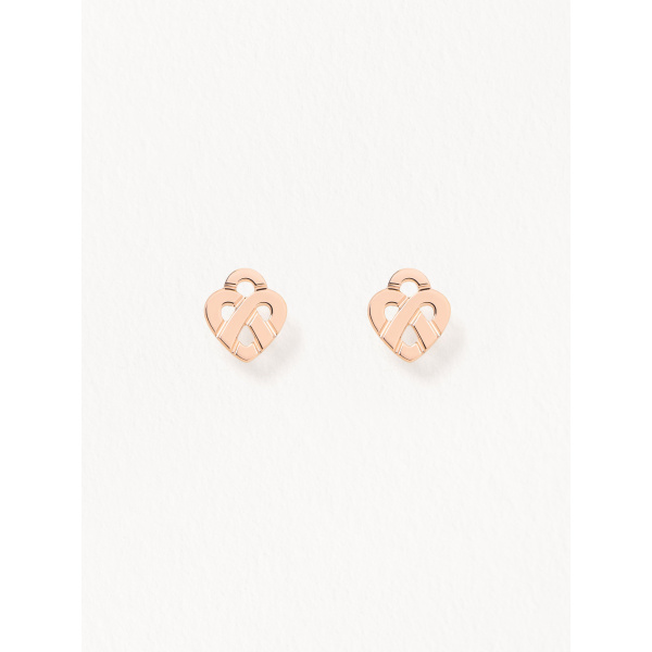Boucles d'oreilles Poiray Cœur Entrelacé Or Rose