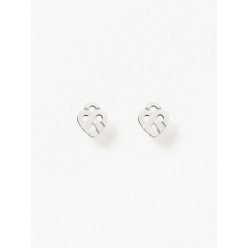 Boucles d'oreilles Poiray Cœur Entrelacé Or Blanc