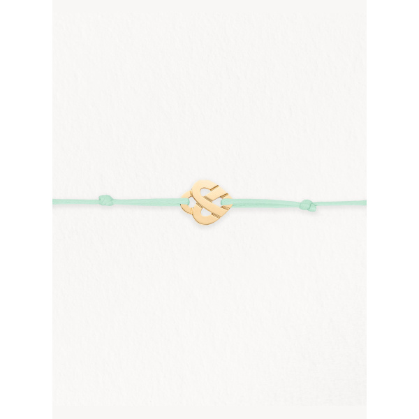 Bracelets composés (cordon) Poiray Cœur Entrelacé Or Jaune