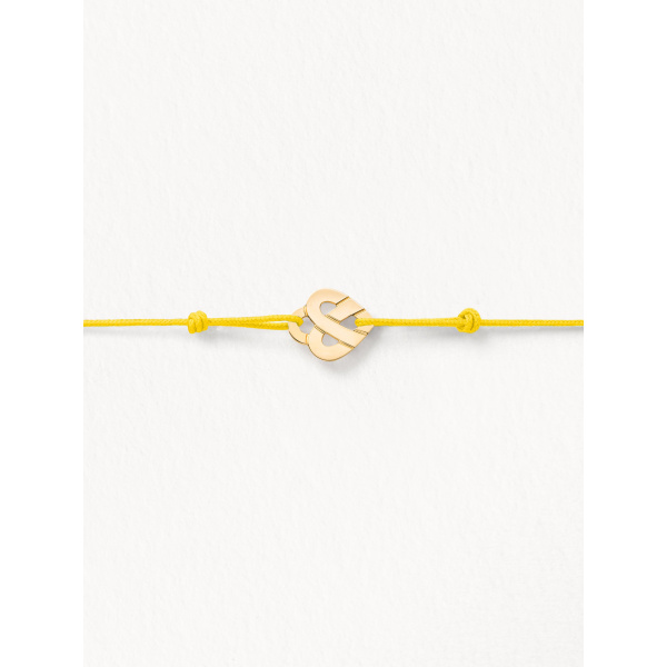 Bracelets composés (cordon) Poiray Cœur Entrelacé Or Jaune