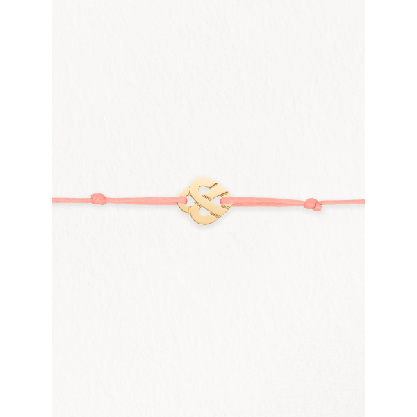 Bracelets composés (cordon) Poiray Cœur Entrelacé Or Jaune