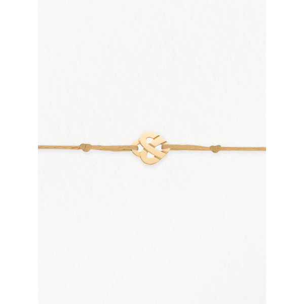 Bracelets composés (cordon) Poiray Cœur Entrelacé Or Jaune