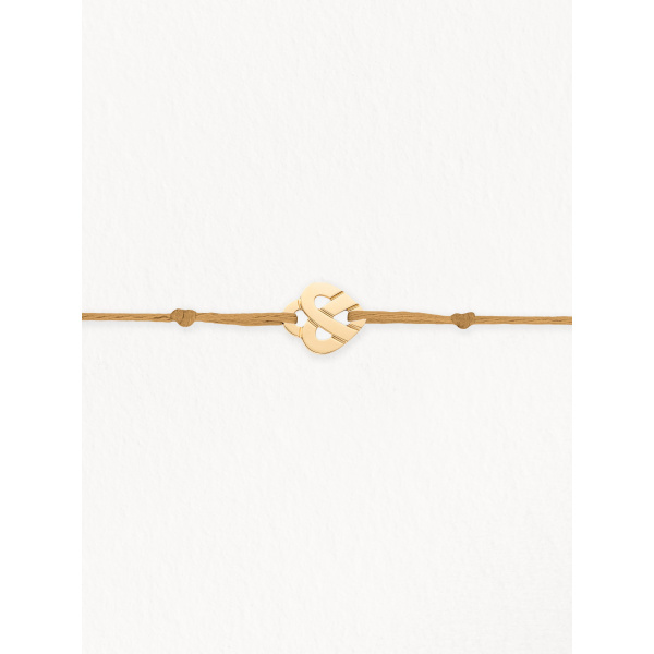 Bracelets composés (cordon) Poiray Cœur Entrelacé Or Jaune