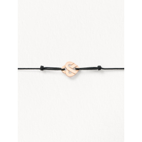 Bracelets composés (cordon) Poiray Cœur Entrelacé Or Rose