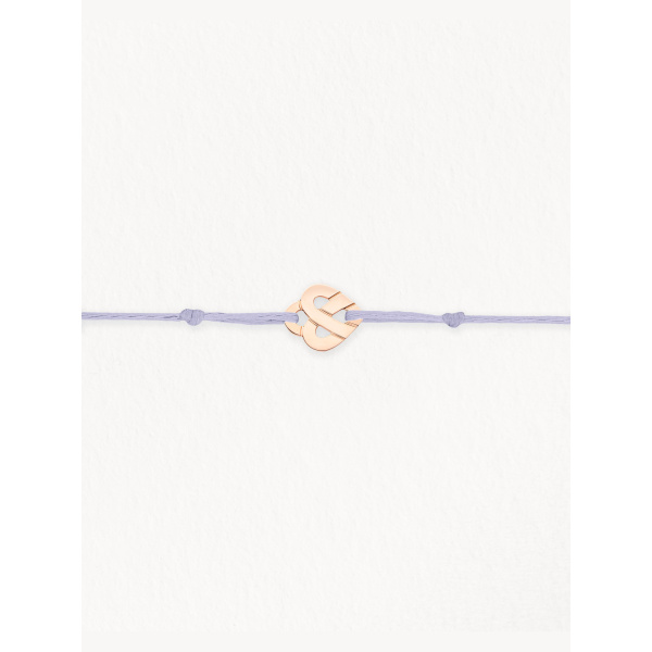 Bracelets composés (cordon) Poiray Cœur Entrelacé Or Rose