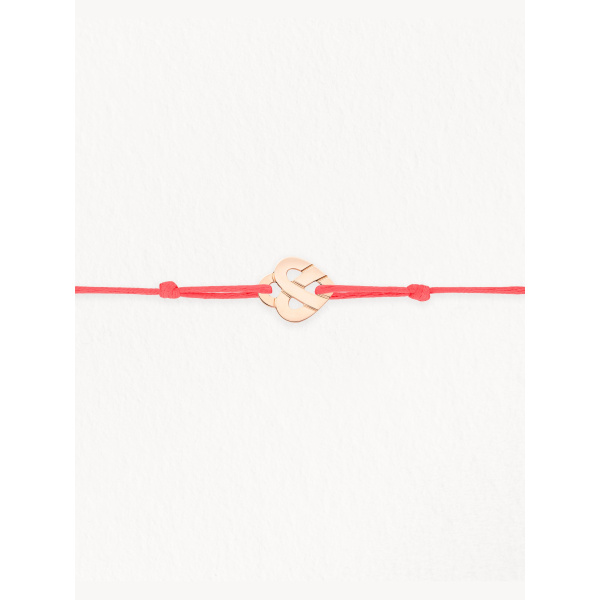 Bracelets composés (cordon) Poiray Cœur Entrelacé Or Rose