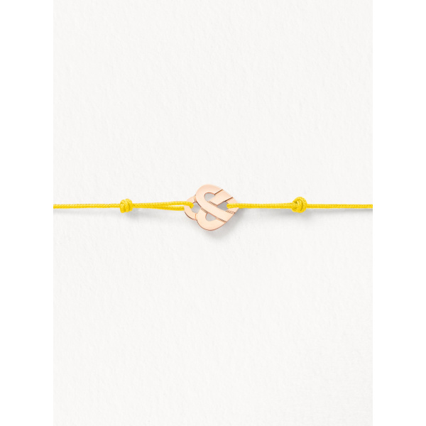 Bracelets composés (cordon) Poiray Cœur Entrelacé Or Rose