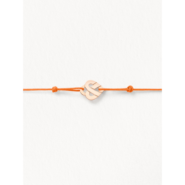 Bracelets composés (cordon) Poiray Cœur Entrelacé Or Rose