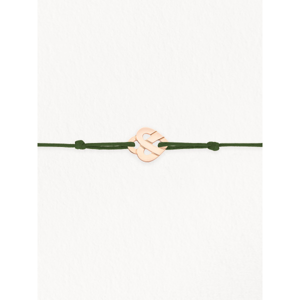 Bracelets composés (cordon) Poiray Cœur Entrelacé Or Rose