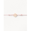 Bracelets composés (cordon) Poiray Cœur Entrelacé Or Rose