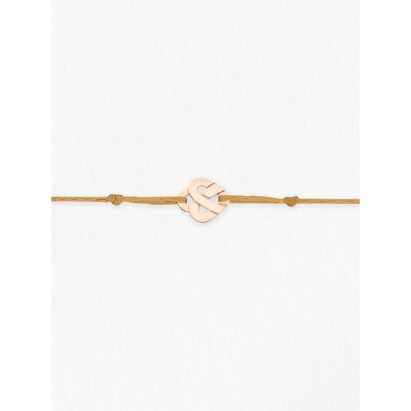 Bracelets composés (cordon) Poiray Cœur Entrelacé Or Rose