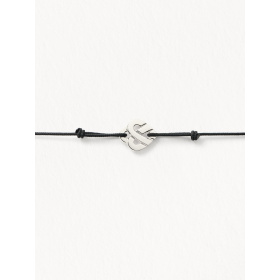 Bracelets composés (cordon) Poiray Cœur Entrelacé Or Blanc