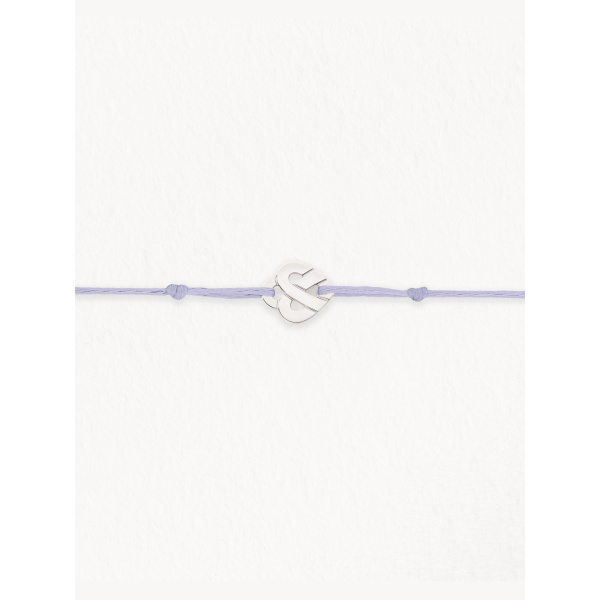 Bracelets composés (cordon) Poiray Cœur Entrelacé Or Blanc