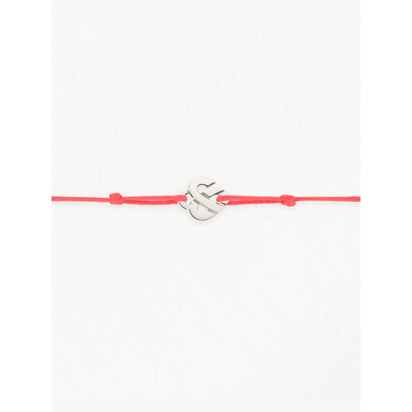 Bracelets composés (cordon) Poiray Cœur Entrelacé Or Blanc