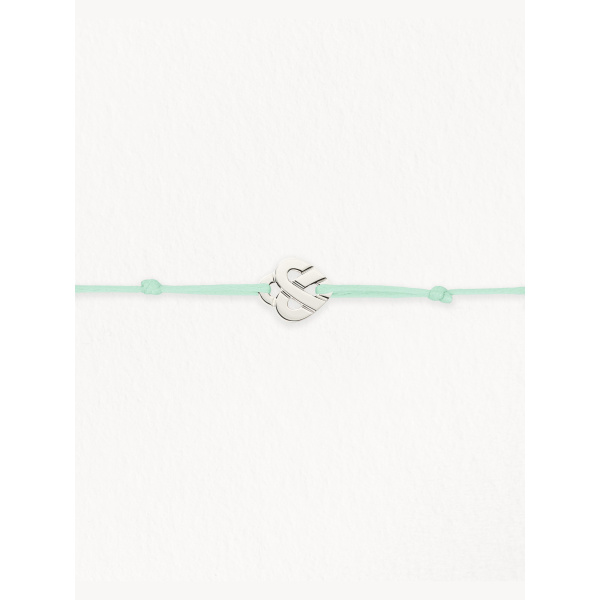 Bracelets composés (cordon) Poiray Cœur Entrelacé Or Blanc