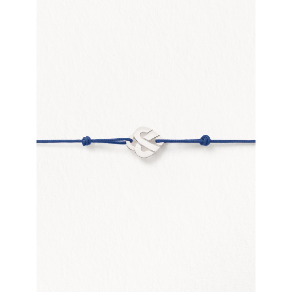 Bracelets composés (cordon) Poiray Cœur Entrelacé Or Blanc