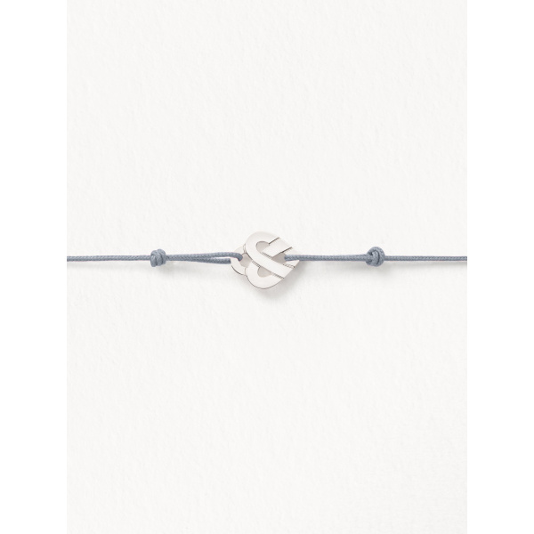 Bracelets composés (cordon) Poiray Cœur Entrelacé Or Blanc