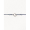 Bracelets composés (cordon) Poiray Cœur Entrelacé Or Blanc