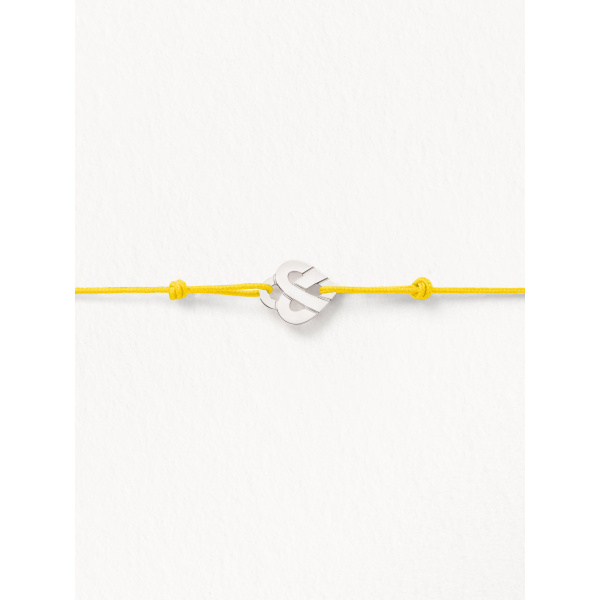 Bracelets composés (cordon) Poiray Cœur Entrelacé Or Blanc
