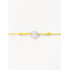 Bracelets composés (cordon) Poiray Cœur Entrelacé Or Blanc