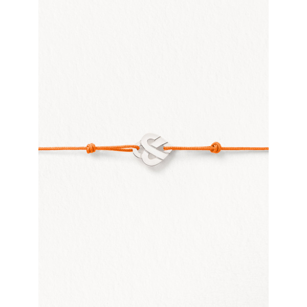 Bracelets composés (cordon) Poiray Cœur Entrelacé Or Blanc