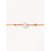 Bracelets composés (cordon) Poiray Cœur Entrelacé Or Blanc