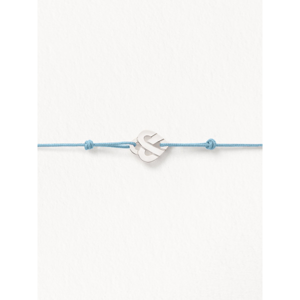 Bracelets composés (cordon) Poiray Cœur Entrelacé Or Blanc