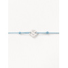 Bracelets composés (cordon) Poiray Cœur Entrelacé Or Blanc
