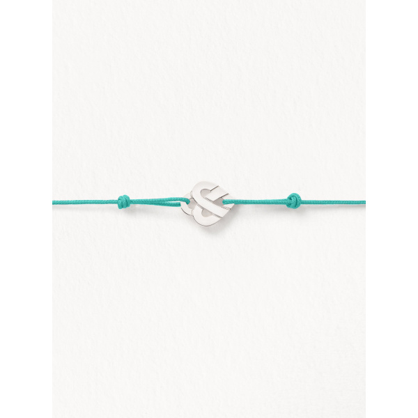 Bracelets composés (cordon) Poiray Cœur Entrelacé Or Blanc