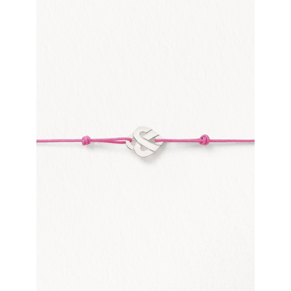 Bracelets composés (cordon) Poiray Cœur Entrelacé Or Blanc