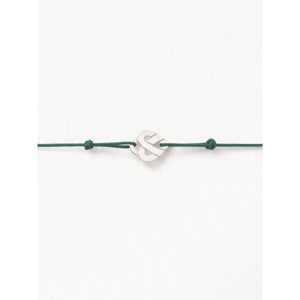 Bracelets composés (cordon) Poiray Cœur Entrelacé Or Blanc