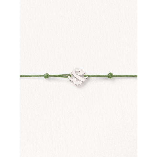 Bracelets composés (cordon) Poiray Cœur Entrelacé Or Blanc
