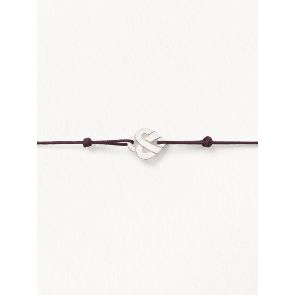 Bracelets composés (cordon) Poiray Cœur Entrelacé Or Blanc