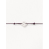 Bracelets composés (cordon) Poiray Cœur Entrelacé Or Blanc