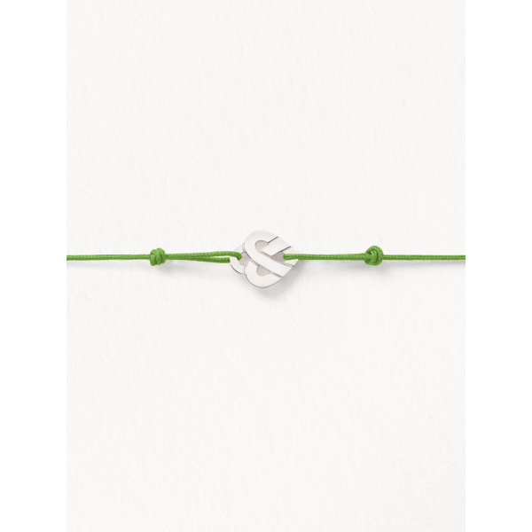 Bracelets composés (cordon) Poiray Cœur Entrelacé Or Blanc