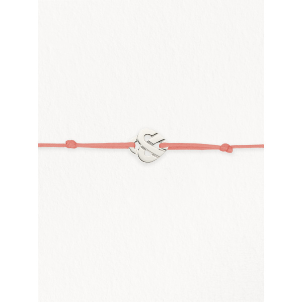 Bracelets composés (cordon) Poiray Cœur Entrelacé Or Blanc