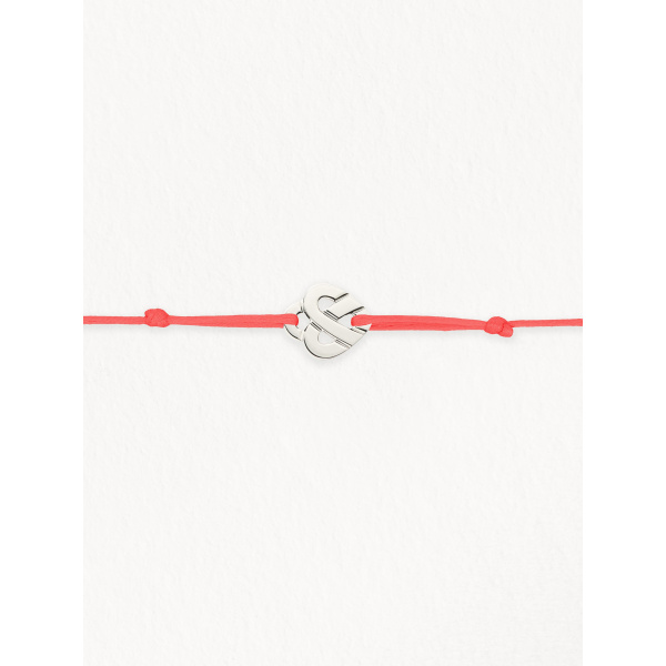 Bracelets composés (cordon) Poiray Cœur Entrelacé Or Blanc
