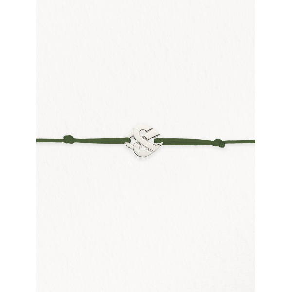 Bracelets composés (cordon) Poiray Cœur Entrelacé Or Blanc