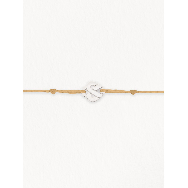 Bracelets composés (cordon) Poiray Cœur Entrelacé Or Blanc