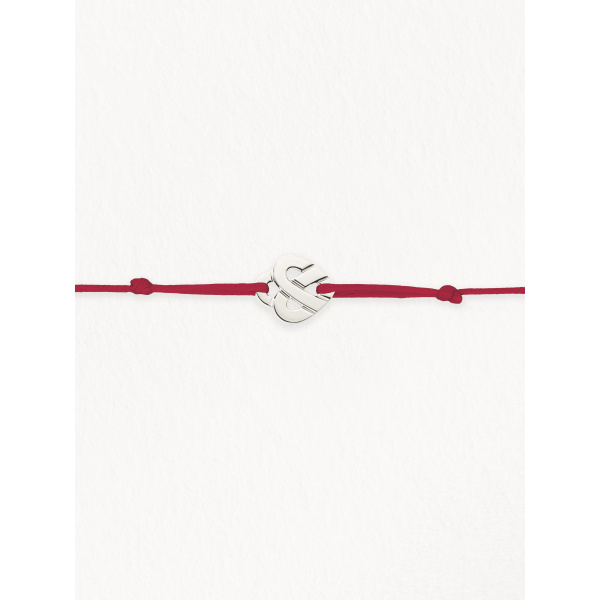 Bracelets composés (cordon) Poiray Cœur Entrelacé Or Blanc