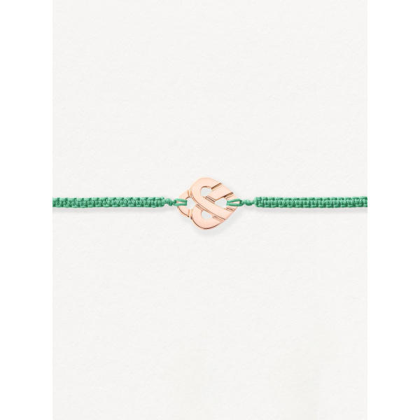 Bracelets composés (cordon) Poiray Cœur Entrelacé Or Rose