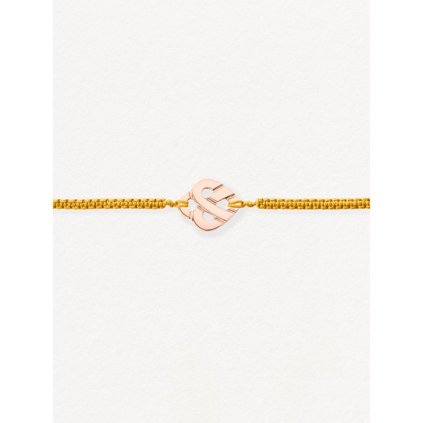 Bracelets composés (cordon) Poiray Cœur Entrelacé Or Rose