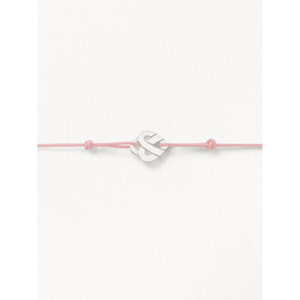 Bracelets composés (cordon) Poiray Cœur Entrelacé Or Blanc